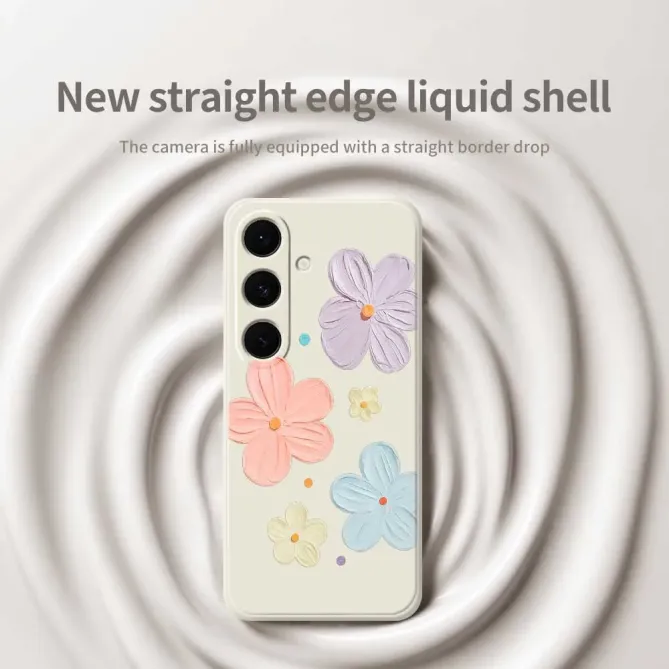 Coque Samsung Galaxy A57 à Motifs Fleurs Quadricolores