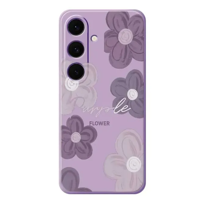 Coque Samsung Galaxy A57 à Motifs Fleurs Violettes