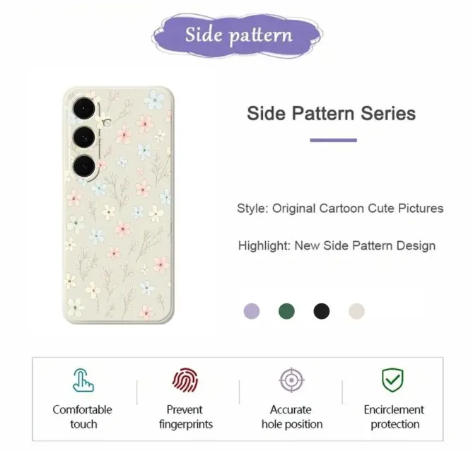 Coque Samsung Galaxy A57 à Motifs Branches Fleuries