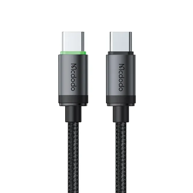 CA-4411 Câble USB-C vers USB-C 3m Charge Rapide 60W avec LED - Noir