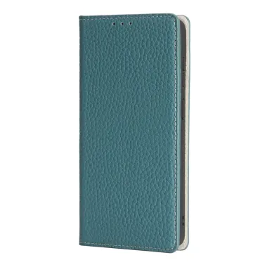 Flip Cover Samsung Galaxy S26+ Cuir Véritable Litchi