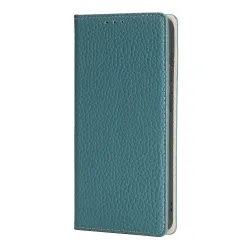 Flip Cover Samsung Galaxy S26+ Cuir Véritable Litchi