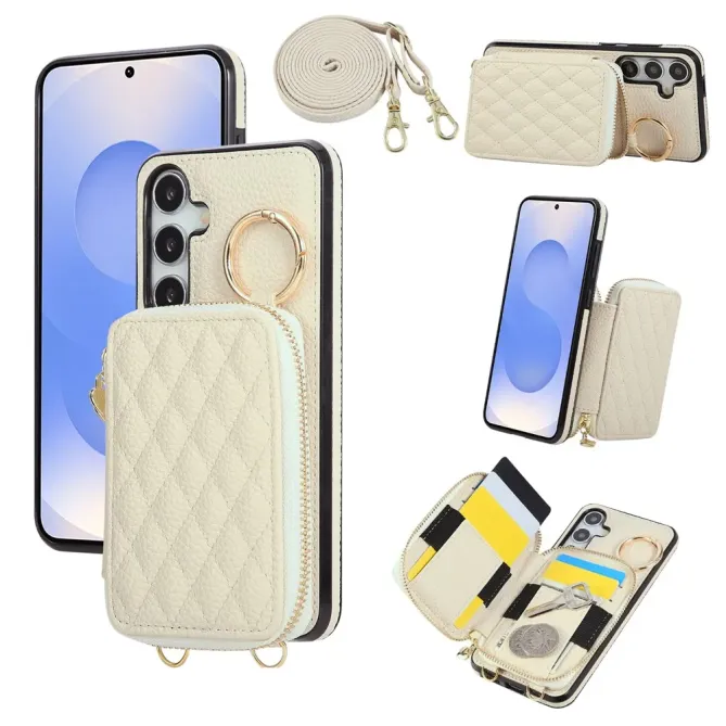 Coque Samsung Galaxy S26+ Porte-monnaie Zippé avec Bandoulière | Zippe