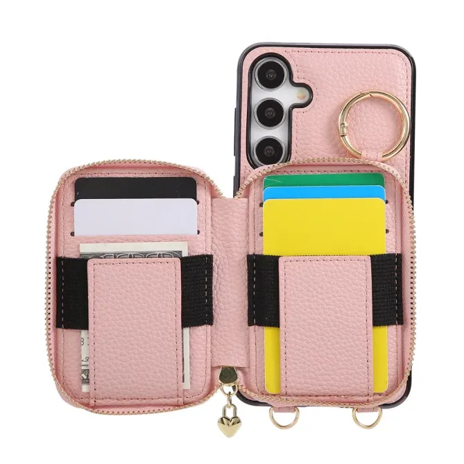 Coque Samsung Galaxy S26+ Porte-monnaie Zippé avec Bandoulière | Zippe