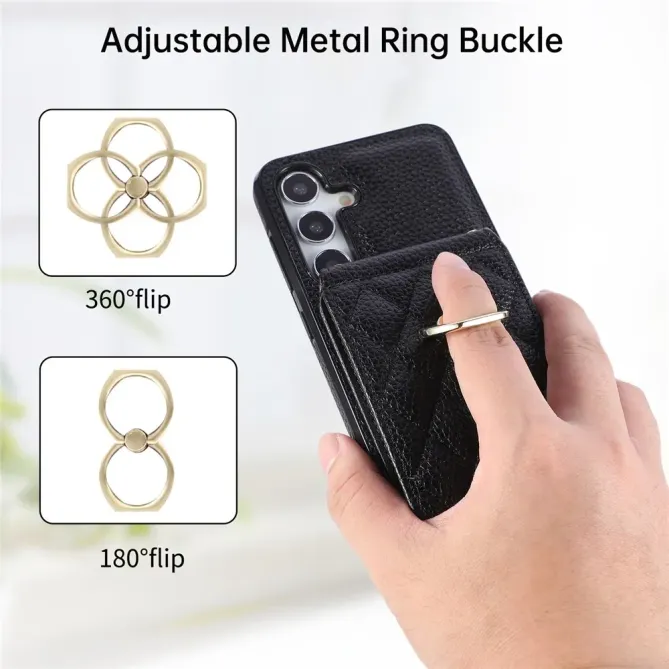 Coque Samsung Galaxy S26+ Porte-carte Vertical avec Anneau et Bandouli