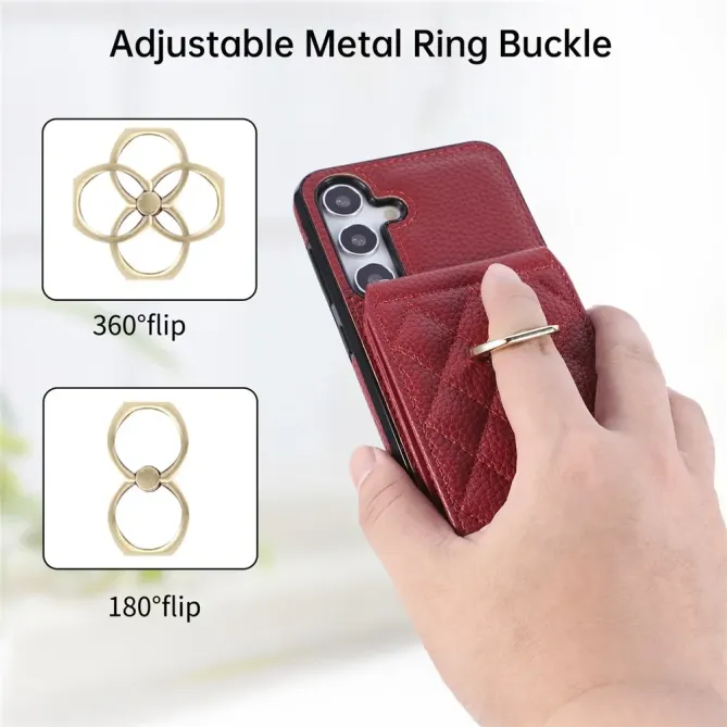 Coque Samsung Galaxy S26+ Porte-carte Vertical avec Anneau et Bandouli