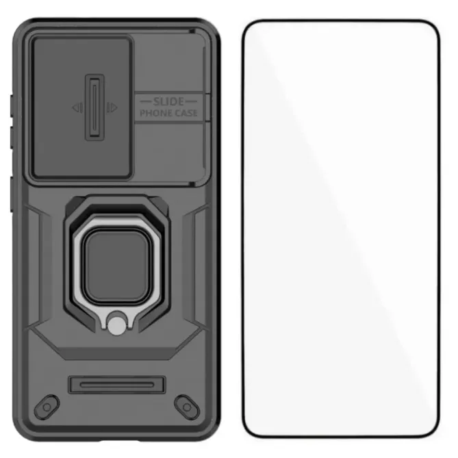 Coque Samsung Galaxy S26+ La Bélinda avec cache objectif et verre trempé Noir - photo 2