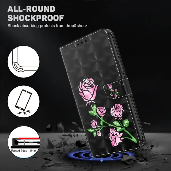 Housse Samsung Galaxy S26+ Roses en Relief avec Dragonne
