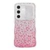 Coque Samsung Galaxy S26+ Cadre Ondulé Strass et Léopard Pailleté