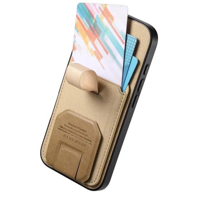 Coque Samsung Galaxy S26+ Texture Tissu avec Porte-cartes et Support