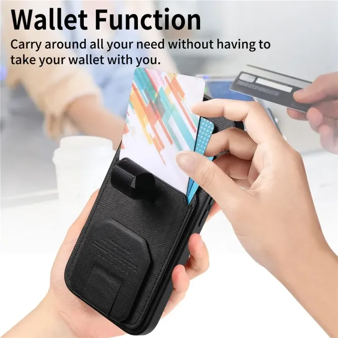 Coque Samsung Galaxy S26+ Texture Tissu avec Porte-cartes et Support