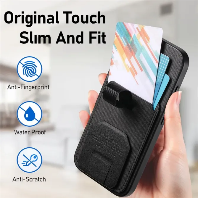 Coque Samsung Galaxy S26+ Texture Tissu avec Porte-cartes et Support