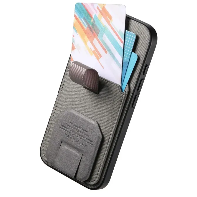 Coque Samsung Galaxy S26+ Texture Tissu avec Porte-cartes et Support