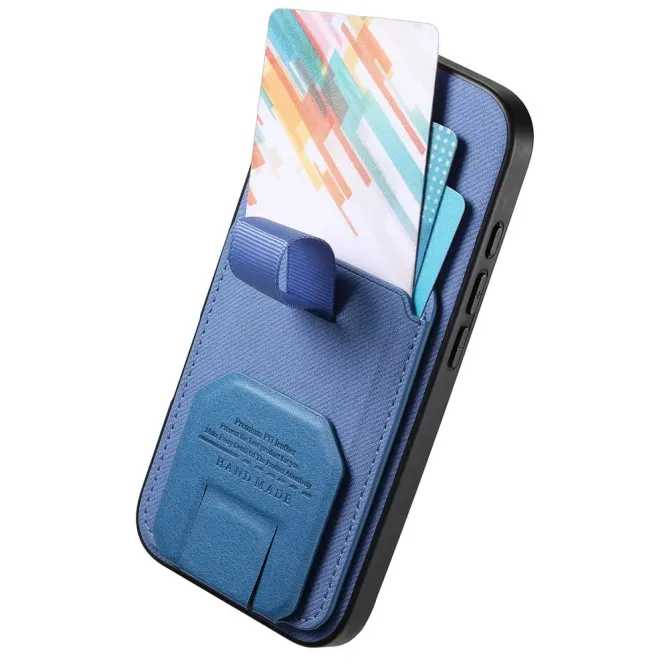 Coque Samsung Galaxy S26+ Texture Tissu avec Porte-cartes et Support