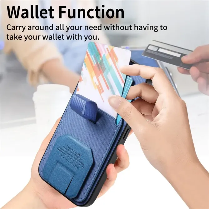 Coque Samsung Galaxy S26+ Texture Tissu avec Porte-cartes et Support