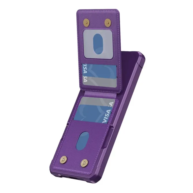 Coque Samsung Galaxy S26+ Porte-carte et Support Simili Cuir
