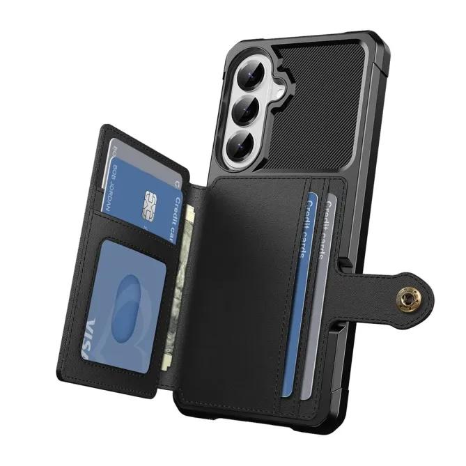 Coque Samsung Galaxy S26+ Porte-cartes Simili Cuir et TPU