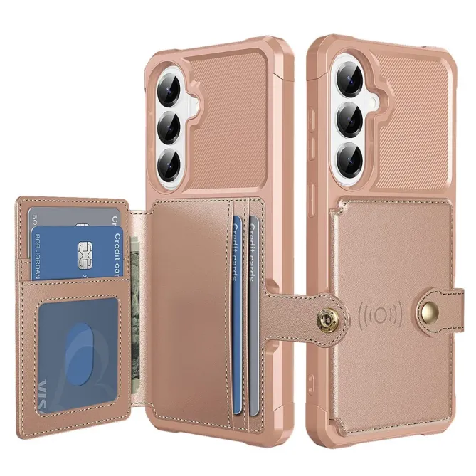 Coque Samsung Galaxy S26+ Porte-cartes Simili Cuir et TPU