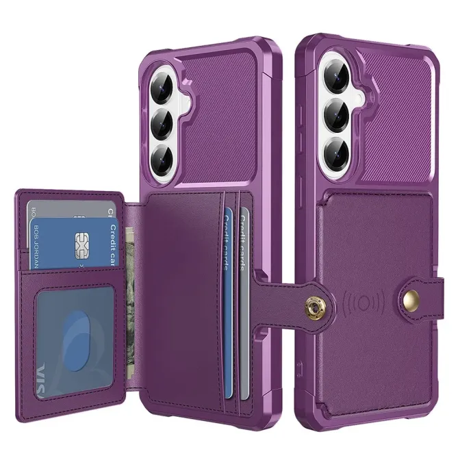 Coque Samsung Galaxy S26+ Porte-cartes Simili Cuir et TPU