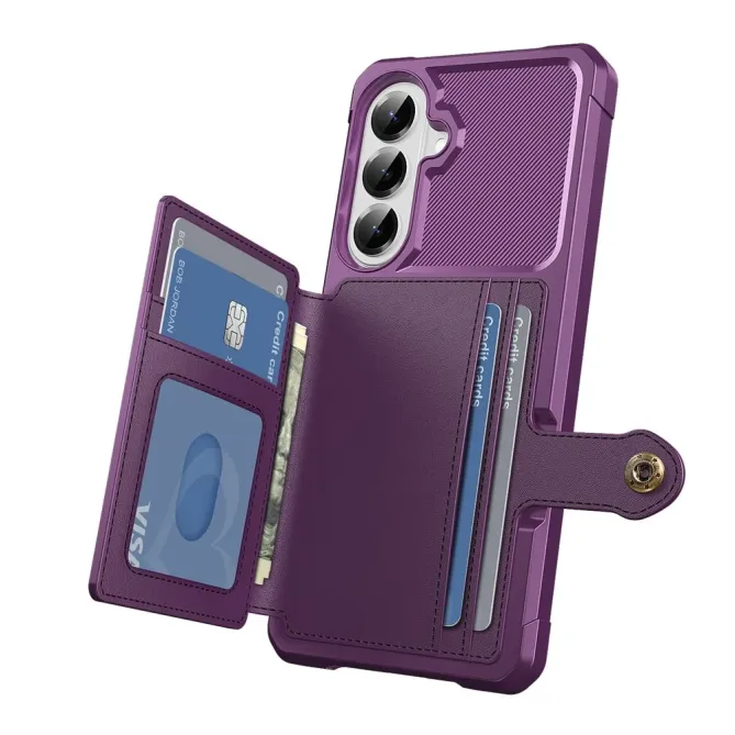 Coque Samsung Galaxy S26+ Porte-cartes Simili Cuir et TPU
