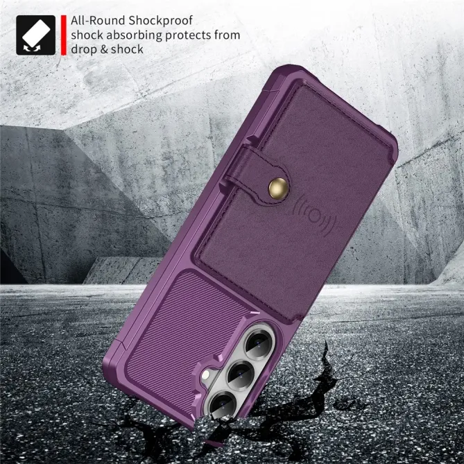 Coque Samsung Galaxy S26+ Porte-cartes Simili Cuir et TPU