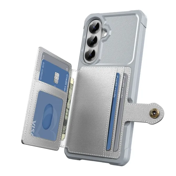 Coque Samsung Galaxy S26+ Porte-cartes Simili Cuir et TPU
