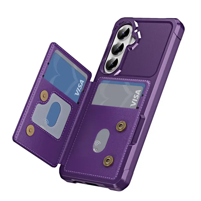 Coque Samsung Galaxy S26+ Porte-carte et Support Coins Renforcés