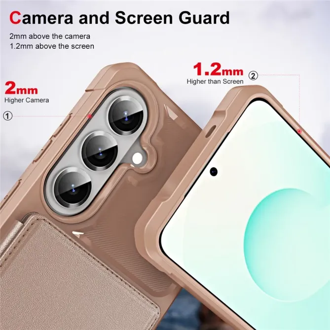 Coque Samsung Galaxy S26+ Porte-carte et Support Coins Renforcés