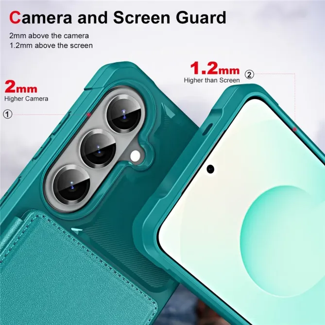 Coque Samsung Galaxy S26+ Porte-carte et Support Coins Renforcés