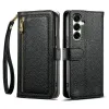 Housse Samsung Galaxy S26+ Porte-monnaie Litchi avec Miroir