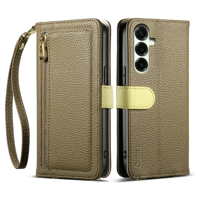 Housse Samsung Galaxy S26+ Porte-monnaie Litchi avec Miroir