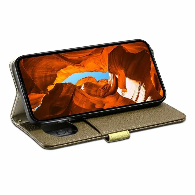 Housse Samsung Galaxy S26+ Porte-monnaie Litchi avec Miroir