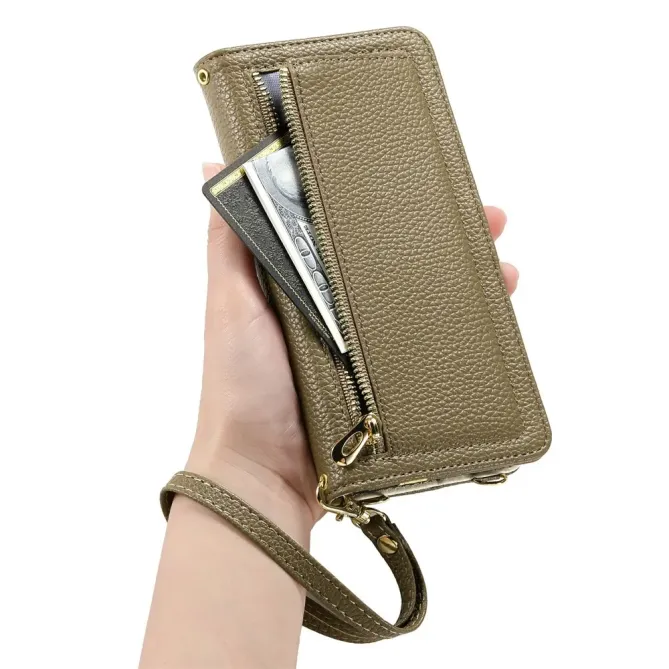 Housse Samsung Galaxy S26+ Porte-monnaie Litchi avec Miroir