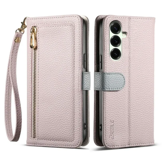 Housse Samsung Galaxy S26+ Porte-monnaie Litchi avec Miroir