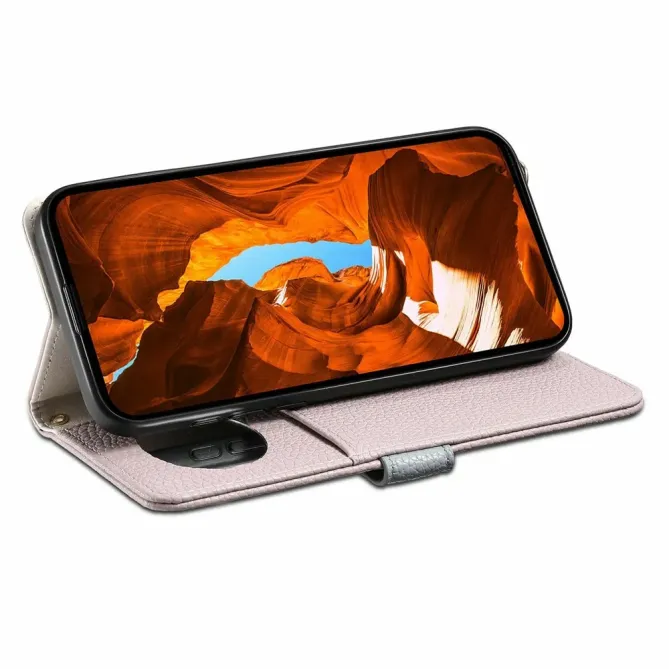 Housse Samsung Galaxy S26+ Porte-monnaie Litchi avec Miroir