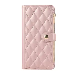 Housse Samsung Galaxy S26+ Portefeuille Losanges Zippée avec Dragonne