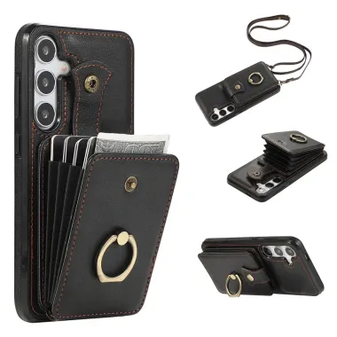 Coque Samsung Galaxy S26+ Porte-carte Accordéon avec Anneau