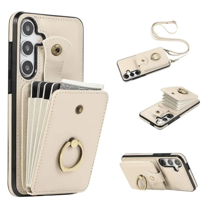 Coque Samsung Galaxy S26+ Porte-carte Accordéon avec Anneau