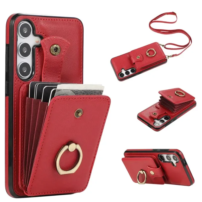 Coque Samsung Galaxy S26+ Porte-carte Accordéon avec Anneau