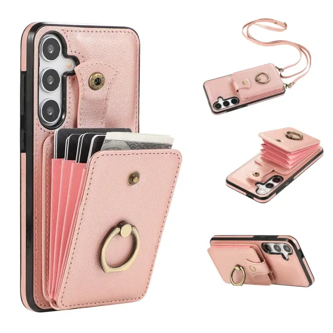 Coque Samsung Galaxy S26+ Porte-carte Accordéon avec Anneau