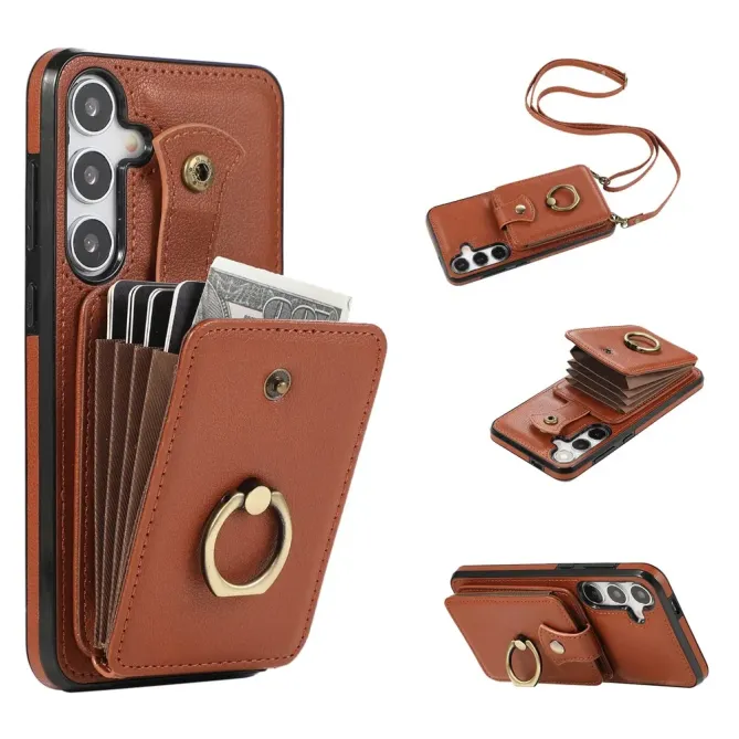 Coque Samsung Galaxy S26+ Porte-carte Accordéon avec Anneau