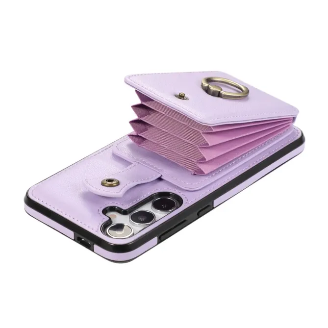 Coque Samsung Galaxy S26+ Porte-carte Accordéon avec Anneau
