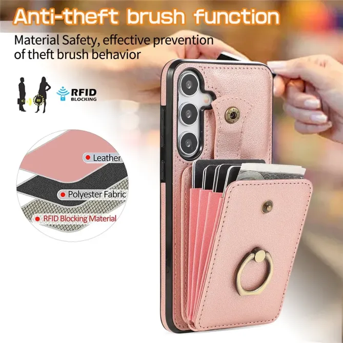 Coque Samsung Galaxy S26+ Porte-carte Accordéon avec Anneau