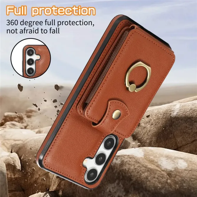 Coque Samsung Galaxy S26+ Porte-carte Accordéon avec Anneau