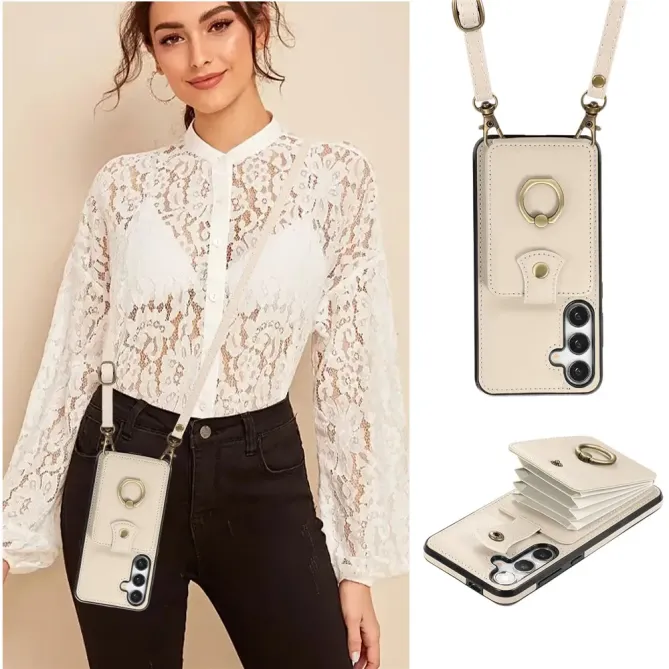 Coque Samsung Galaxy S26+ Porte-carte Accordéon avec Anneau