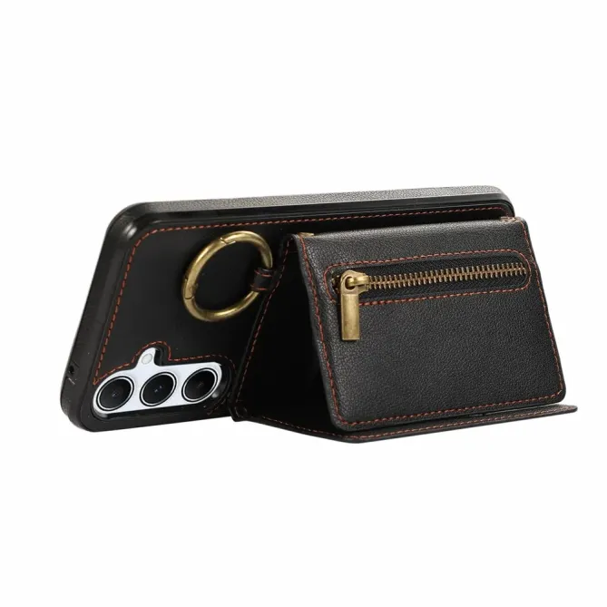 Coque Samsung Galaxy S26+ Portefeuille Zippé avec Anneau | Urban-Zip