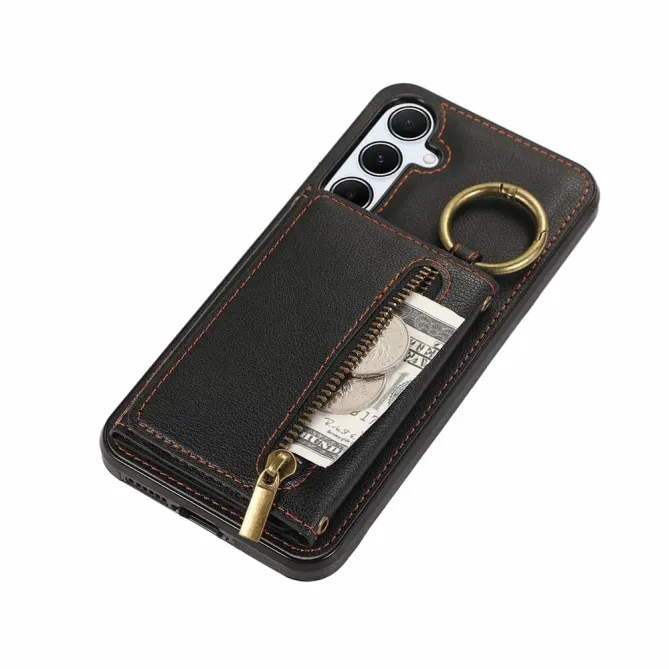 Coque Samsung Galaxy S26+ Portefeuille Zippé avec Anneau | Urban-Zip
