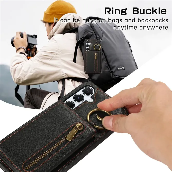 Coque Samsung Galaxy S26+ Portefeuille Zippé avec Anneau | Urban-Zip