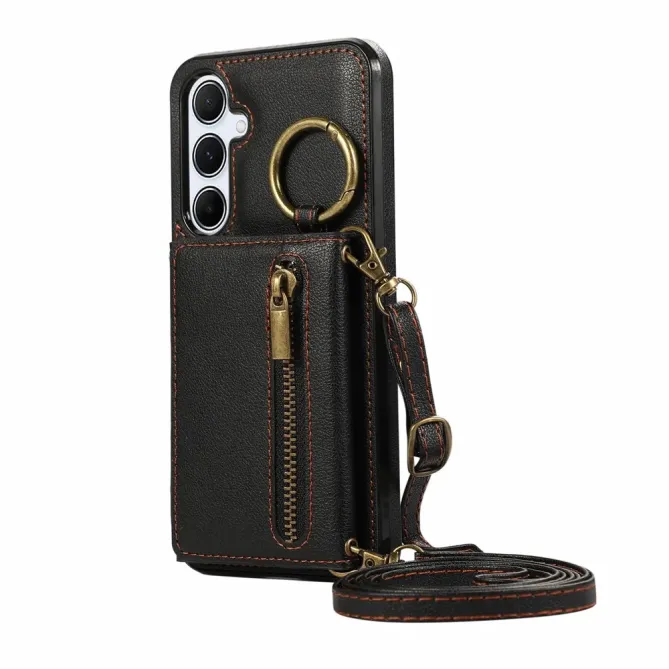 Coque Samsung Galaxy S26+ Portefeuille Zippé avec Anneau | Urban-Zip