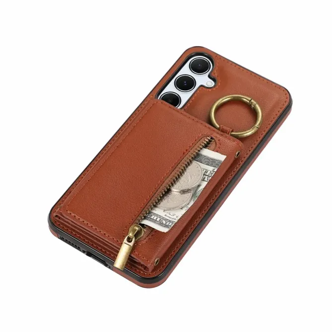 Coque Samsung Galaxy S26+ Portefeuille Zippé avec Anneau | Urban-Zip